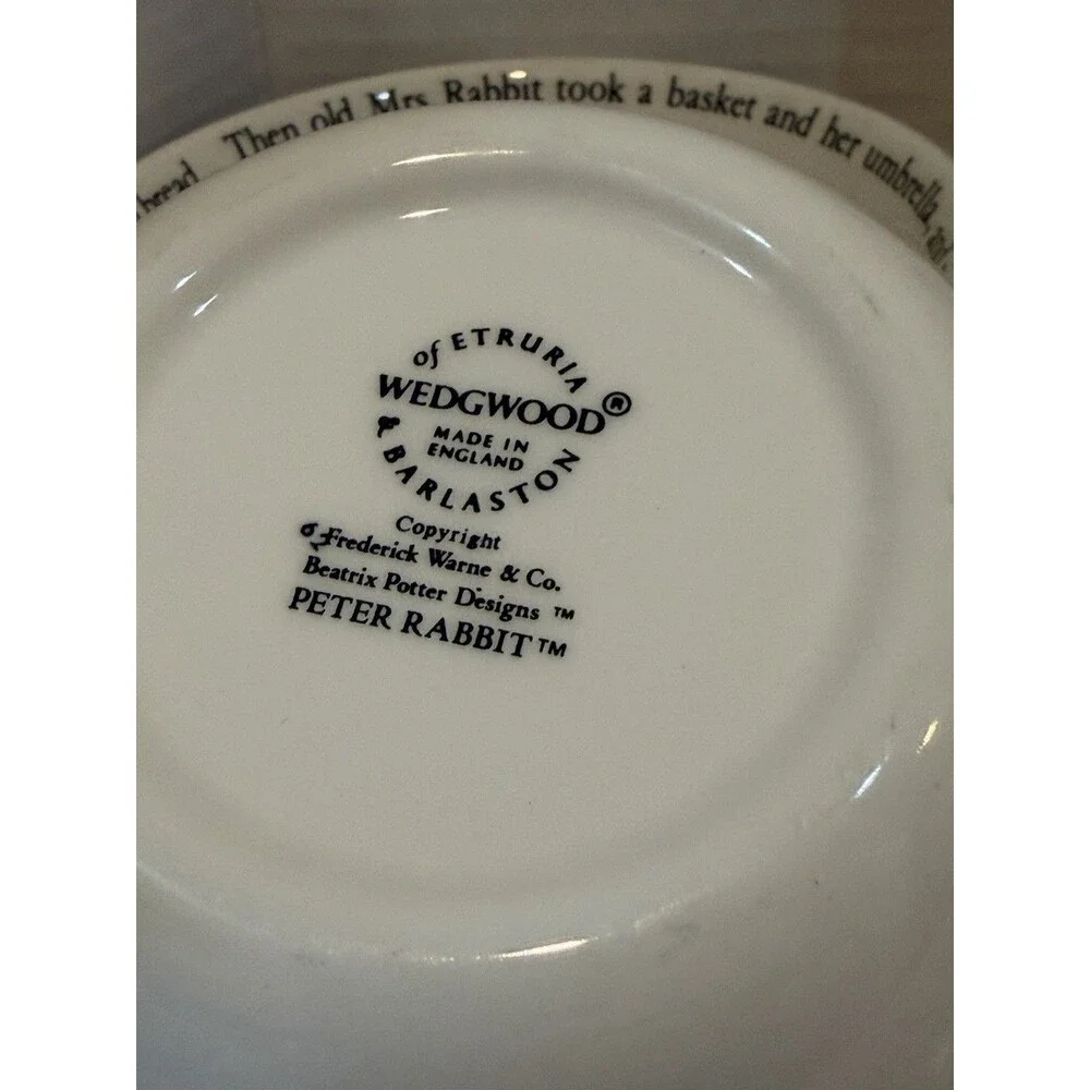 Vintage Wedgwood Peter Rabbit Nursery Set 8pc Mugs Plates Bowls England